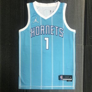 Maillot de Basket #1 Ball Hornets Bleu ave diamond logo